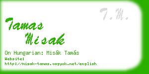 tamas misak business card