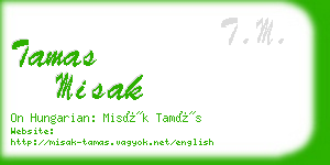 tamas misak business card